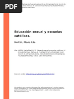 Educacion Sexual y Escuelas Catolicas