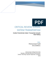 Critical Review Pengelolaan Sistem Transportasi Di Kota Padang