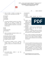 Exercicios Avaliativos Fabricação Mecânica