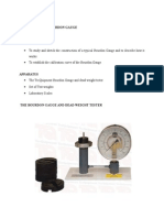 Calibration of Bourdon Gauge