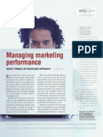 Managing Marketing Performance: Sascom