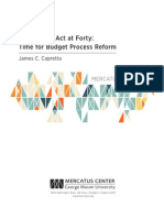 The Budget Act at Forty: Time For Budget Process Reform