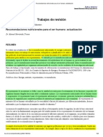 Recomendaciones Nutricionales para El Ser Humano - Actualización