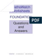 Mathswatch Foundation Answers