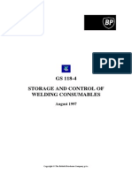 GS 118-4 Storage and Control of Welding Consumables: August 1997