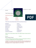 What Is Vibration ?: Imperfections in The Machine: Design Assembly Manufacture Operation Installation Maintenance