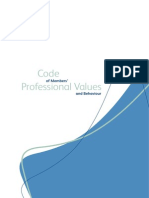 Code of Professional Values Behaviour