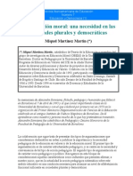 La Educación Moral Una Necesidad en Las Sociedades Plurales y Democráticas