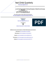 A Comparative Study of Creativity and Cognitive Problem-Solving Strategies of High-IQ and Average Students