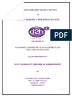 Internship Report On Videocon d2h