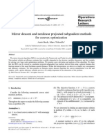 Mirror Descent and Nonlinear Projected Subgradient Methods For Convex Optimization