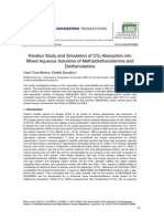 Kinetics Study and Simulation of CO Absorption Into Mixed Aqueous Solutions of Methyldiethanolamine and Diethanolamine