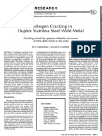 Hydrogen Cracking in Duplex Stainless Steel Weld Metal