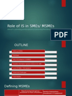 Role of IS Fo MSMEs