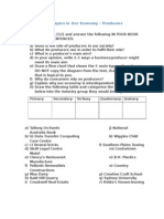 Our Economy Worksheet - Key Players in Our Economy