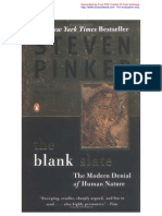 Steven Pinker The Blank Slate The Modern Denial of Human NaturePageOneThroughTwentyFive