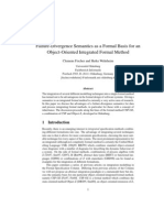 Failure-Divergence Semantics As A Formal Basis For An Object-Oriented Integrated Formal Method