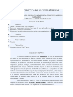 Sequência Didática de Alguns Gêneros