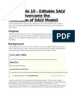 SALV Table 10 - Editable SALV Model (Overcome The Restriction of SALV Model)