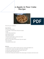 German Apple & Pear Cake Recipe: Ingredients