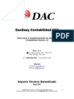 Pasos para Implementacion Daceasy Contabilidad