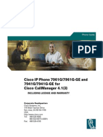 Cisco Ip Phone 7961G/7961G-Ge and 7941G/7941G-Ge For Cisco Callmanager 4.1