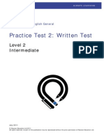 PTE General Written Test Level 2