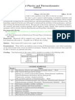 Statistical Physics and Thermodynamics: FIZ331E