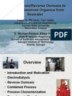 Electrodialysis/Reverse Osmosis To Recover Dissolved Organics From Seawater