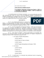 Risp - Bahia - Decreto #13.561 de 02 de Janeiro de 2012