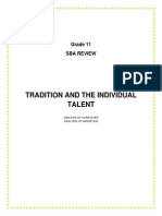 Tradition and The Individual Talent