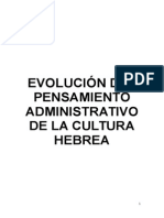 Evolución Del Pensamiento Administrativo de La Cultura Hebrea