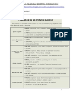 Teoría y Práctica de Palabras de Escritura Dudosa (3º ESO)