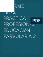 Informe Final Practica Profesional Educación Parvularia 2