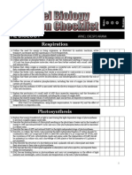 Checklist A2 Level Biology Cambridge