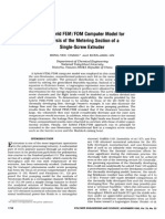 The Hybrid FEM/FDM Computer Model For Analysis of The Metering Section of A Single-Screw Extruder