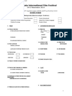 20th Kolkata International Film Festival: Entry Form