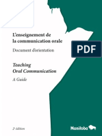 L'enseignement de La Communication Orale