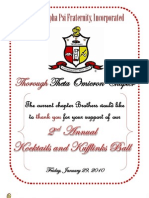 UNC NUPES Present The 2nd Annual Kocktails & Kufflinks Ball (Theta Omicron Ball Booklet)