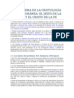 El Problema de La Cristología Contemporanea El Jesús de La Historia y El Cristo de La Fe