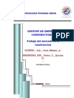 Imvestigacion Acerca Del Mercado de La Construccion