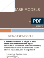 Database Models: Presented by - Dheeraj Srinath 131GCMA035