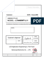 Samsung Lta400wt-L11 LCD Panel Datasheet