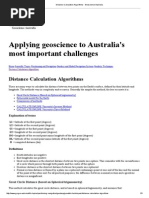 Distance Calculation Algorithms - Geoscience Australia