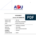 EEA622.Educational - Assessment.jan.2015 - Answer