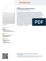 Elementary Topics in Differential Geometry