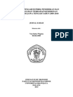 Analisis Pengaruh PDRB, Pendidikan Dan Pengangguran Terhadap Kemiskinan Di Provinsi Jawa Tengah Tahun 2005-2010