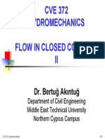 Cve 372 Hydromechanics - 2 Flow in Closed Conduits 2