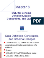 SQL-99: Schema Definition, Basic Constraints, and Queries