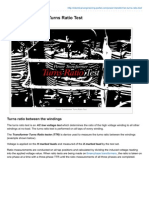 Power Transformer Turns Ratio Test